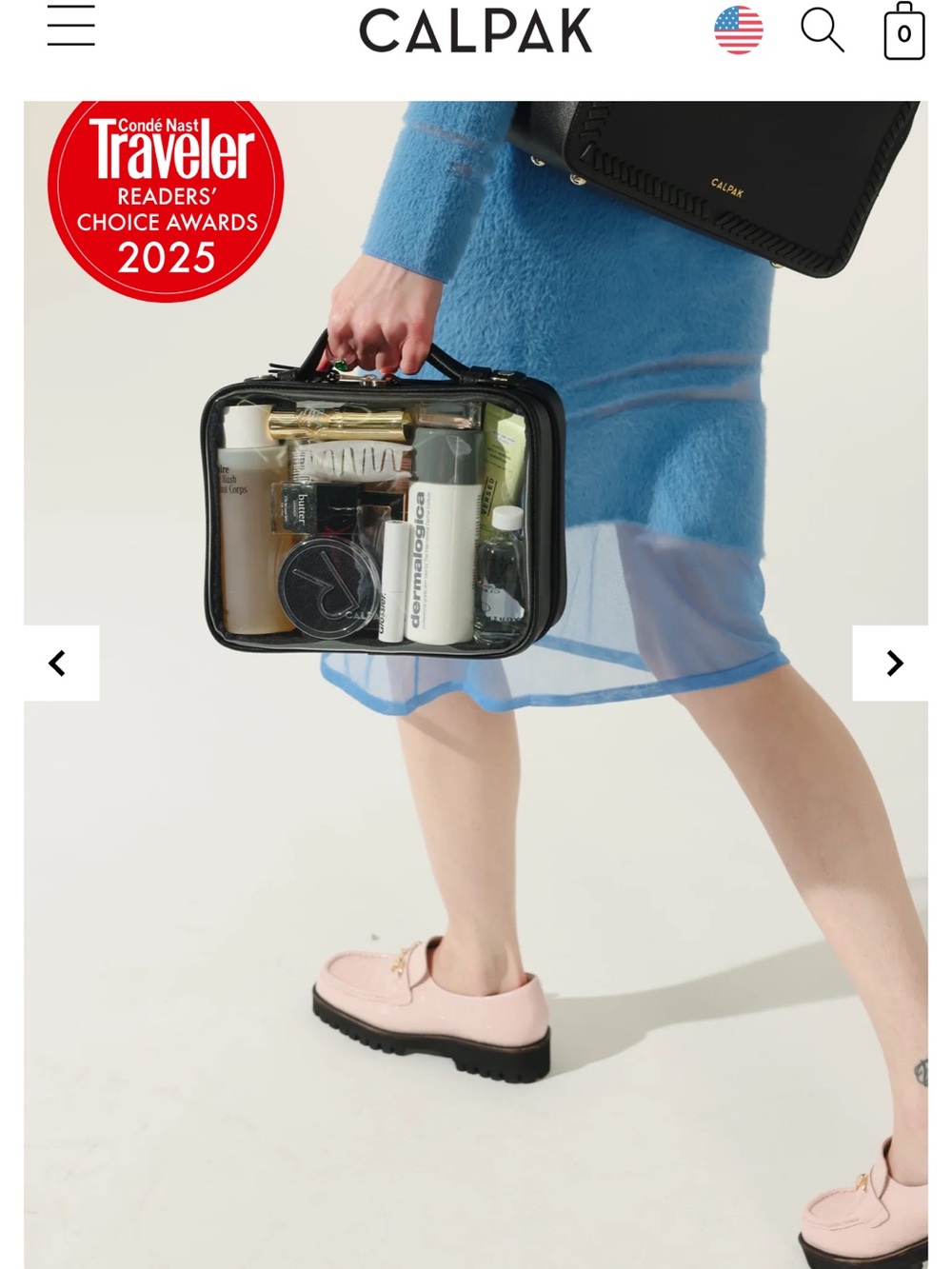 Calpak Medium Clear Cosmetics Case in Yellow (Limited Edition) - Picture 2 of 4